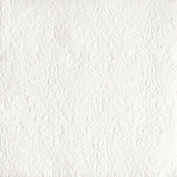 Ambiente Elegance white dombornyomott papírszalvéta 40x40cm, 15db-os