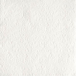 Ambiente Elegance white dombornyomott papírszalvéta 33x33cm, 15db-os