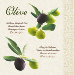 PAW Olive papírszalvéta 33x33cm, 20db-os - perfectodekor