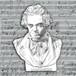 PPD Beethoven papírszalvéta 25x25cm, 20db-os - perfectodekor