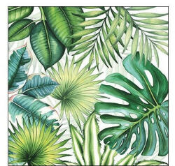 Ambiente Tropical Leaves papírszalvéta 25x25cm, 20db-os - perfectodekor