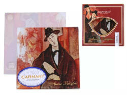 Hanipol Carmani Üveg poháralátét 10, 5x10, 5cm, Modigliani: Mario Varvogli