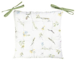 Clayre & Eef Székpárna 40x40cm kötős 100% pamut, Happy Floral - perfectodekor