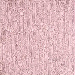 Ambiente Elegance pastel rose dombornyomott papírszalvéta 33x33cm, 15db-os