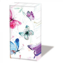 Ambiente Butterfly Collection White papírzsebkendő 10db-os