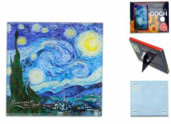 Hanipol Carmani Üveg poháralátét 10, 5x10, 5cm, Van Gogh: Csillagos éj