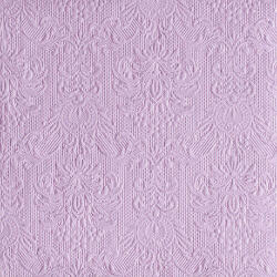 Ambiente Elegance light purple dombornyomott papírszalvéta 40x40cm, 15db-os
