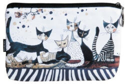 Fridolin Kozmetikai táska 19x2, 5x13cm, polyester, Rosina Wachtmeister: Cats Sepia
