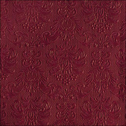 Ambiente Elegance ruby red dombornyomott papírszalvéta 40x40cm, 15db-os - perfectodekor