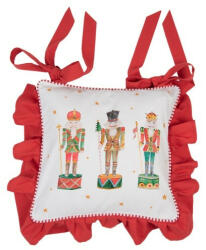 Clayre & Eef Párnahuzat kötős 40x40cm, 100% pamut, Happy Little Christmas - perfectodekor