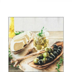 Ambiente Olives and Cheese papírszalvéta 25x25cm, 20db-os