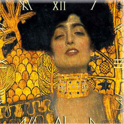 Diamant Üveg falióra 30x30cm, Klimt: Judit