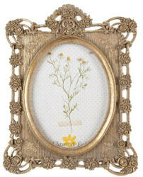 Clayre & Eef Arany színű rózsás képkeret 20x2x27/10x15cm, műanyag (2F0991)