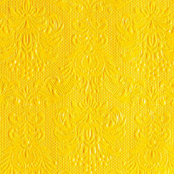Ambiente Elegance yellow dombornyomott papírszalvéta 25x25cm, 15db-os