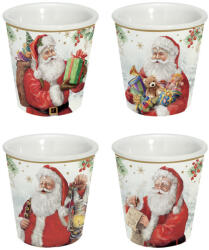 Easy Life Santa is Coming porcelán eszpresszó pohár 100ml, 6 személyes, díszdobozban