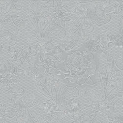 PPD Lace Embossed silver dombornyomott papírszalvéta 33x33cm, 15db-os