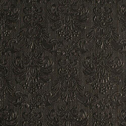 Ambiente Elegance black dombornyomott papírszalvéta 40x40cm, 15db-os