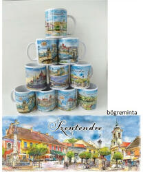 Czworka Porcelánbögre, Szentendre Fő tér Kalmárkereszt és Görögkeleti templom