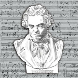PPD Beethoven papírszalvéta 33x33cm, 20db-os - perfectodekor