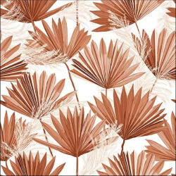 Ambiente Palm Leaf Brown papírszalvéta 33x33cm, 20db-os