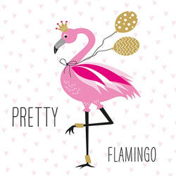 PPD Pretty Flamingo papírszalvéta 33x33cm, 20db-os - perfectodekor