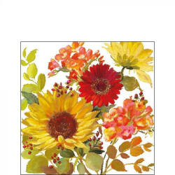 Ambiente Sunny Flowers Cream papírszalvéta 25x25cm, 20db-os