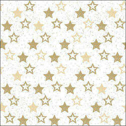 Ambiente Stars All Over Gold papírszalvéta 33x33cm, 20db-os