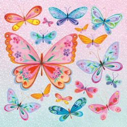 PPD Butterflies Allover papírszalvéta 33x33cm, 20db-os - perfectodekor