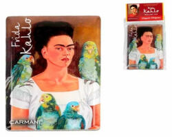 Hanipol Carmani Hűtőmágnes 50x70mm, Frida Kahlo: Én és a papagájok