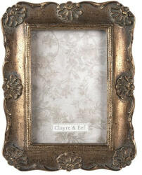 Clayre & Eef Antikolt aranyszínű képkeret 17x21cm/10x15cm, műanyag