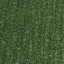 Ambiente Elegance dark green dombornyomott papírszalvéta 40x40cm, 15db-os