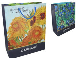 Hanipol Carmani Ajándéktáska papír 40x30x15cm, Van Gogh: Napraforgó/Írisz