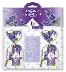 Lavanderaie De Haute Provence Levendulával töltött Lavande zsák 2db, 18g+levendulaszappan 100g
