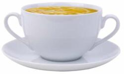 ROTBERG Pahar de supă + farfurie de supă, ROTBERG, alb, 35 cl, set de 6 Basic (1211BAS025)