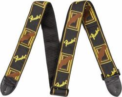 Fender Monogrammed Strap, Black/Yellow/Brown gitárpánt - gitarcentrum