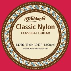 D'Addario Single Nylon "E6" J2706 Student Nylon Classical - Szálhúr