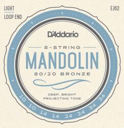 D'Addario EJ62 10-34 80/20 Bronz Loop End Mandolin Húr