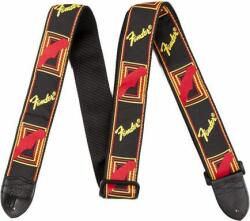 Fender Monogrammed Strap, Black/Yellow/Red gitárpánt - gitarcentrum