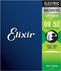 Elixir 19007 7-String Electric Nickel Plated Steel With Optiweb Coating, 009-052