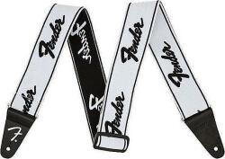 Fender Weighless Strap Running Logo White/Black heveder