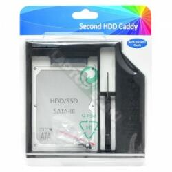 Ultra Slim SATA 2nd HDD/SSD caddy, második winchester beépítő keret (9.0mm) (13572)