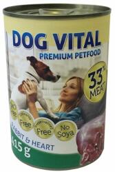 DOG VITAL konzerv rabbit&heart 24x415gr