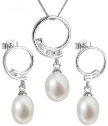Evolution Group Set de argint de lux cu perle autentice Pavon 29030.1