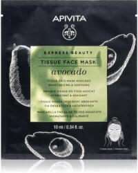Apivita Express Beauty Avocado mască textilă hidratantă pentru netezirea pielii 10 ml