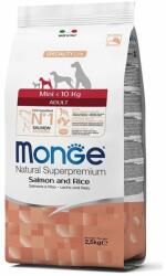 Monge Mini Adult hrană uscată pentru câini de talie mică, cu somon și orez 2, 5 kg