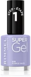 Rimmel Super Gel géles körömlakk UV/LED lámpa használata nélkül árnyalat 028 Purple Haze 12 ml