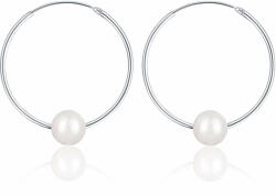 JwL Luxury Pearls Karika ezüst fülbevaló fehér igazgyönggyel JL0633 - vivantis