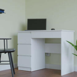 GreenSite Drohmo Mijas íróasztal bal oldali tárolókkal, 98x76x51 cm, matt fehér