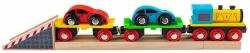 Bigjigs Toys Trenulet cu platforma auto (5277)