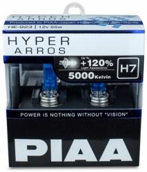 PIAA Hyper Arros 5000K H7 + 120% ragyogó fehér fény, 5000K színhőmérséklet, 2 db (HE-923)